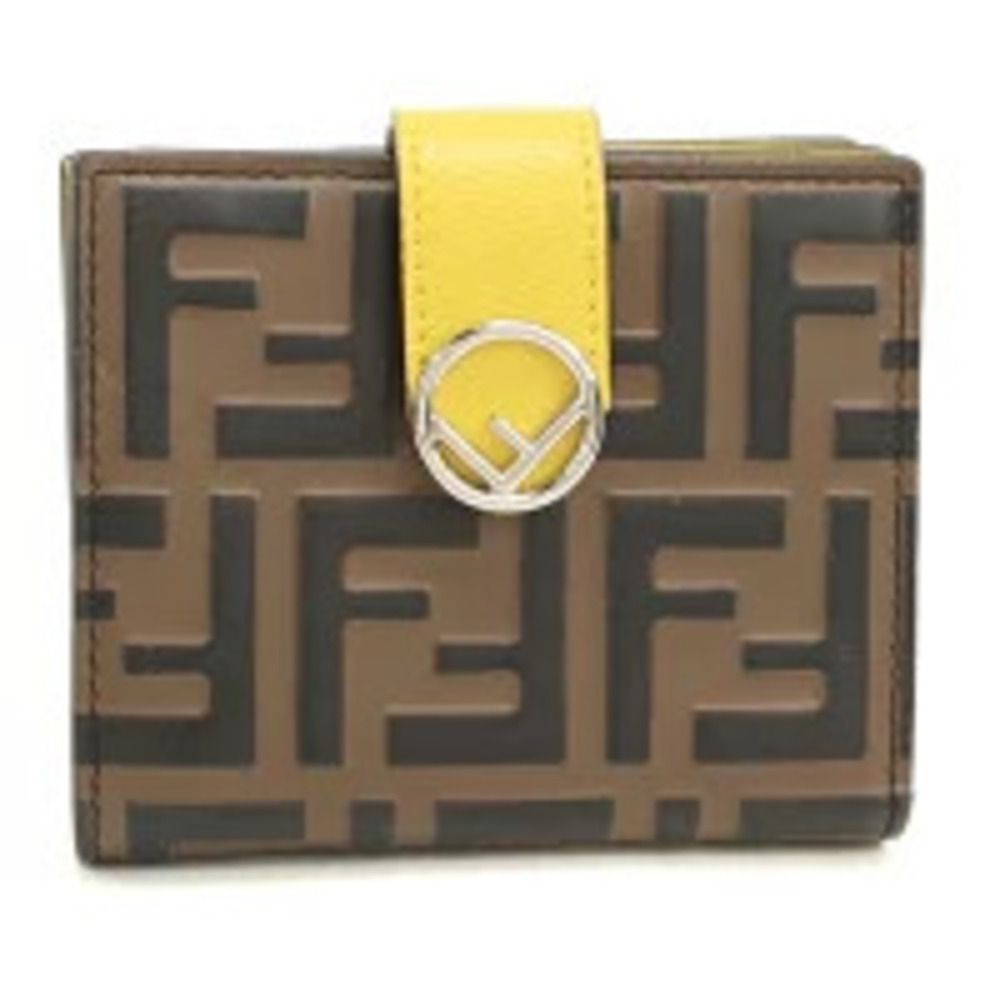 Fendi Bi fold Wallet F Brown